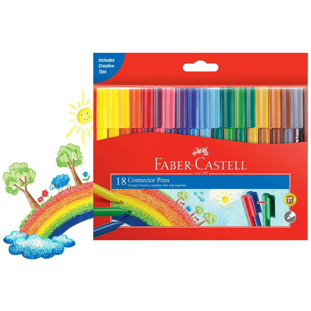 Kmart Home & Garden Faber Castell 18 Connector Pens Textas Child Safe Ink Washable Colouring In Pens 1 Kmart Home & Garden Faber Castell 18 Connector Pens Textas Child Safe Ink Washable Colouring In Pens