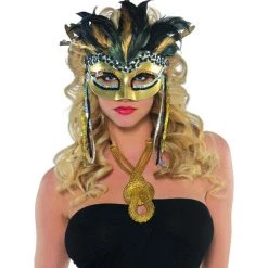 Balloon Agencies Warrior Goddess Feather Ladies Masquerade Costume Mask