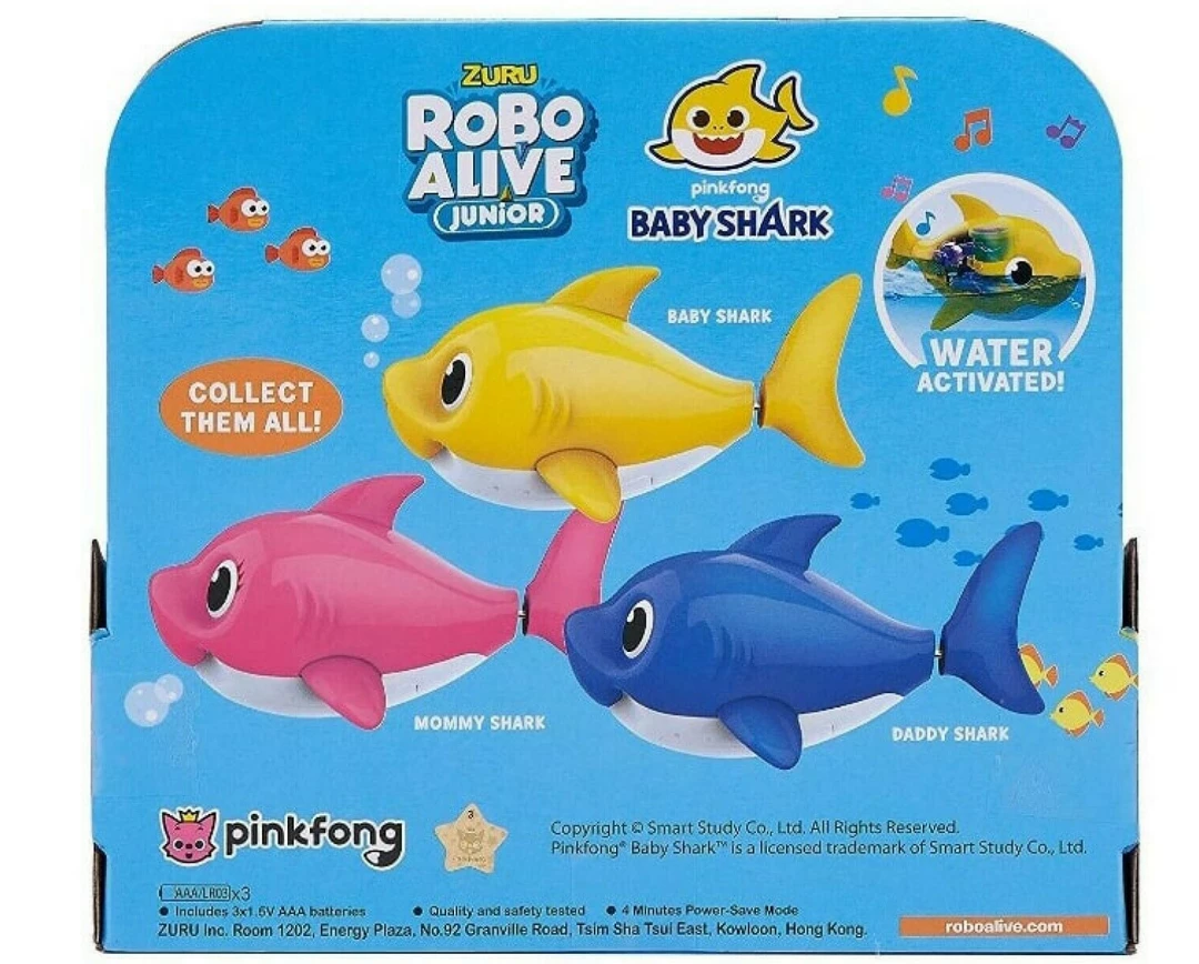 ABT Robo Alive Pinkfong Baby Shark Sing & Swim Bath Toy Mummy Daddy & Baby Shark Home & Garden 7 ABT Robo Alive Pinkfong Baby Shark Sing & Swim Bath Toy Mummy Daddy & Baby Shark Home & Garden