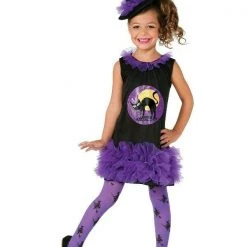 Rubie's Orange Purple Tutu Witch Book Week Halloween Girls Costume 5 Rubie's Orange Purple Tutu Witch Book Week Halloween Girls Costume
