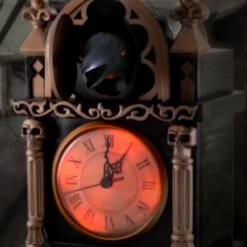 Seasons Halloween Props/Decoration Animated Motion Activated Haunted Pop Out Raven Antique Clock Halloween Prop