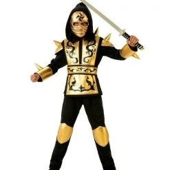 Rubie's Costumes Gold Dragon Warrior Battle Ninja Boys Costume
