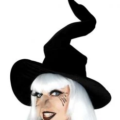 Tomfoolery Crooked Wired Velvet Black Witch Hat Adult Costume Accessory Costume Accessories