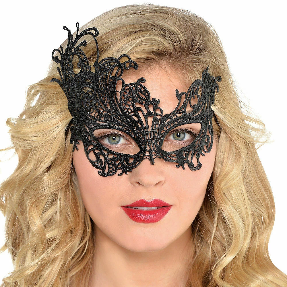 Balloon Agencies Black Lace Filigree Masquerade Ladies Mask Costume Accessory 2 Balloon Agencies Black Lace Filigree Masquerade Ladies Mask Costume Accessory
