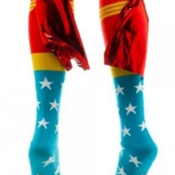 Unbranded Wonder Woman Knee High Socks With Cape Ladies Superhero Socks Costume Accessories