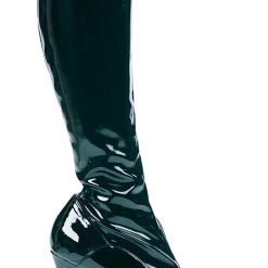 Morris Costumes Costume Accessories ChaCha Platform Zip Up Knee High Boots 60s Costume Shoes | Black Red White