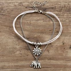 AliExpress Boho Silver Elephant Ladies Anklet