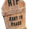 Morris Costumes R.I.P Wood Like Tombstone Halloween Decoration Prop Halloween Props/Decoration