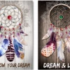 MDI Australia Boho Dream Catcher Mandala Canvas Wall Art Prints Home Decor 70cm X 50cm Home & Garden