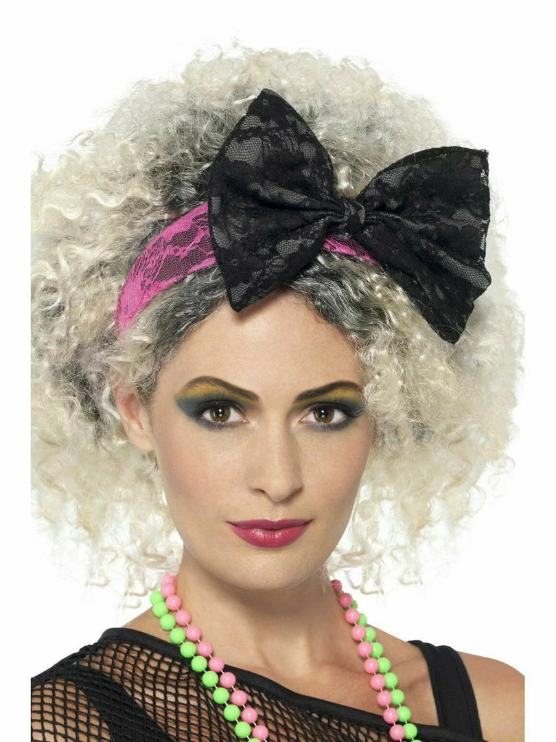Tomfoolery Costume Accessories 80s Neon Retro Headband With Bow 1980s Orange Pink Black Green Headbands 1 Tomfoolery Costume Accessories 80s Neon Retro Headband With Bow 1980s Orange Pink Black Green Headbands