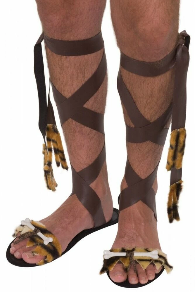 Rubies/Forum/Smiffys Costumes Caveman Leopard Print Club Sandals Wig Mens Costume 5 Rubies/Forum/Smiffys Costumes Caveman Leopard Print Club Sandals Wig Mens Costume