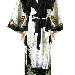 JD Party Clothing Apparel Japanese Kimono Silk Robe Chinese Night Gown Nightie Slip Dress Sleep Sexy Soft