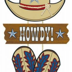 Balloon Agencies Fiesta Cinco Margarita Halloween Llama Western MDF Deluxe Hanging Sign Party Supplies