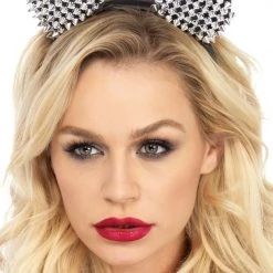 Morris Costumes Cat Ears Studded Silver Gold Sequin Ladies Headband Costume Accessory