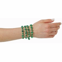 Balloon Agencies St Patrick's Day Green Beads Shamrock Irish Chain Necklace Bracelet Costume Accessories