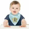 Balloon Agencies 1st Birthday Party Boys Blue One Star Fabric Baby Bib Burp Cloth Cake Smash