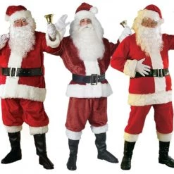 Rubie's Christmas Santa Claus Crimson Plush Suit Regency Classic Mens Costume Christmas Adult Costumes