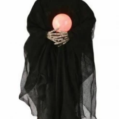 Unbranded Animated Grim Reaper Skeleton & Light Up Crystal Ball 150cm Halloween Prop