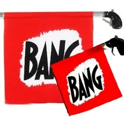 Morris Costumes Costume Accessories Clown Gun With Bang Flag Circus Joke Gag Prank Costume Accessory 13cm Or 26cm