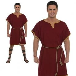 Balloon Agencies Egyptian Roman Greek Burgundy Spartan Tunic Men's Costume Costumes