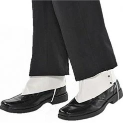Forum NoVelities Great Gatsby Roaring 20s Gangster Spats Shoe Covers With Silver Buttons Costume Accessories
