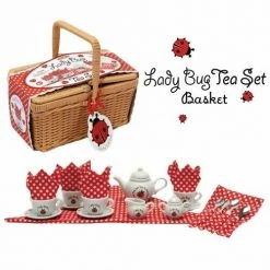 Williamvalentine Ladybug Tea Set Basket - Schylling Free Shipping!