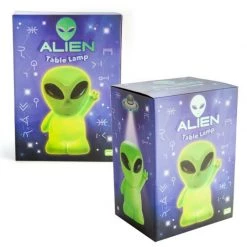 MDI Home & Garden Glowing Green Alien Battery Operated Home Decor Bedside Night Table Lamp