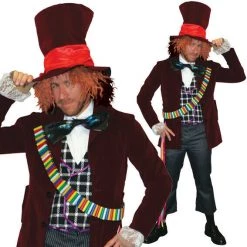 Sweidas Alice In Wonderland Superior Mad As A Hatter Mens Costume Kit Mad Hatter