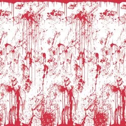 Sweidas Halloween Props/Decoration Bloody Wall Foot Prints Runner Blood Splatter Clings Backdrop Halloween Decoration