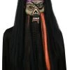 Star Power Wigs Hair Raiser Pirate Mask With Attached Wig And Long Beard Costume Accessory