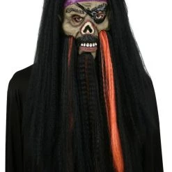 Star Power Wigs Hair Raiser Pirate Mask With Attached Wig And Long Beard Costume Accessory