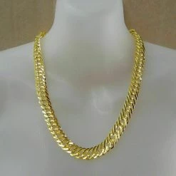 Unbranded Gold Chunky Pimp Necklace Chain Rapper Hip Hop Bling 90s 80s Costume Costume Accessories