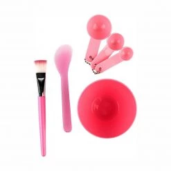 Kmart Health & Beauty 4 Pce Makeup Facial Face Mask Kit Bowl Brush Spoons Stick Travel Tool Set Kit