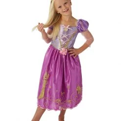 Rubies Deerfield Disney Princess Rapunzel Tangled Size Small 4-6 Girls Costume Tiara Wand And Wig Costumes
