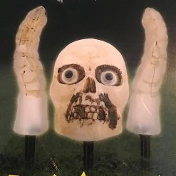 Aussie Toys Creepy Skull & Hands LED Lights Spooky Sound Halloween Ground Breaker Prop Halloween Props/Decoration