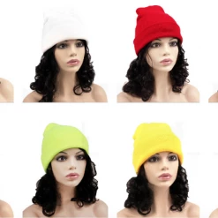 JD Fluro Neon Hi Vis Beanie Hats 80s Costume Accessory Winter Knitted Hat Costume Accessories
