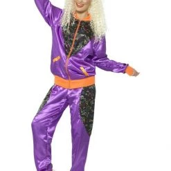 Smiffys 80s Retro Shell Suit Wild Girls Party Ladies Costume