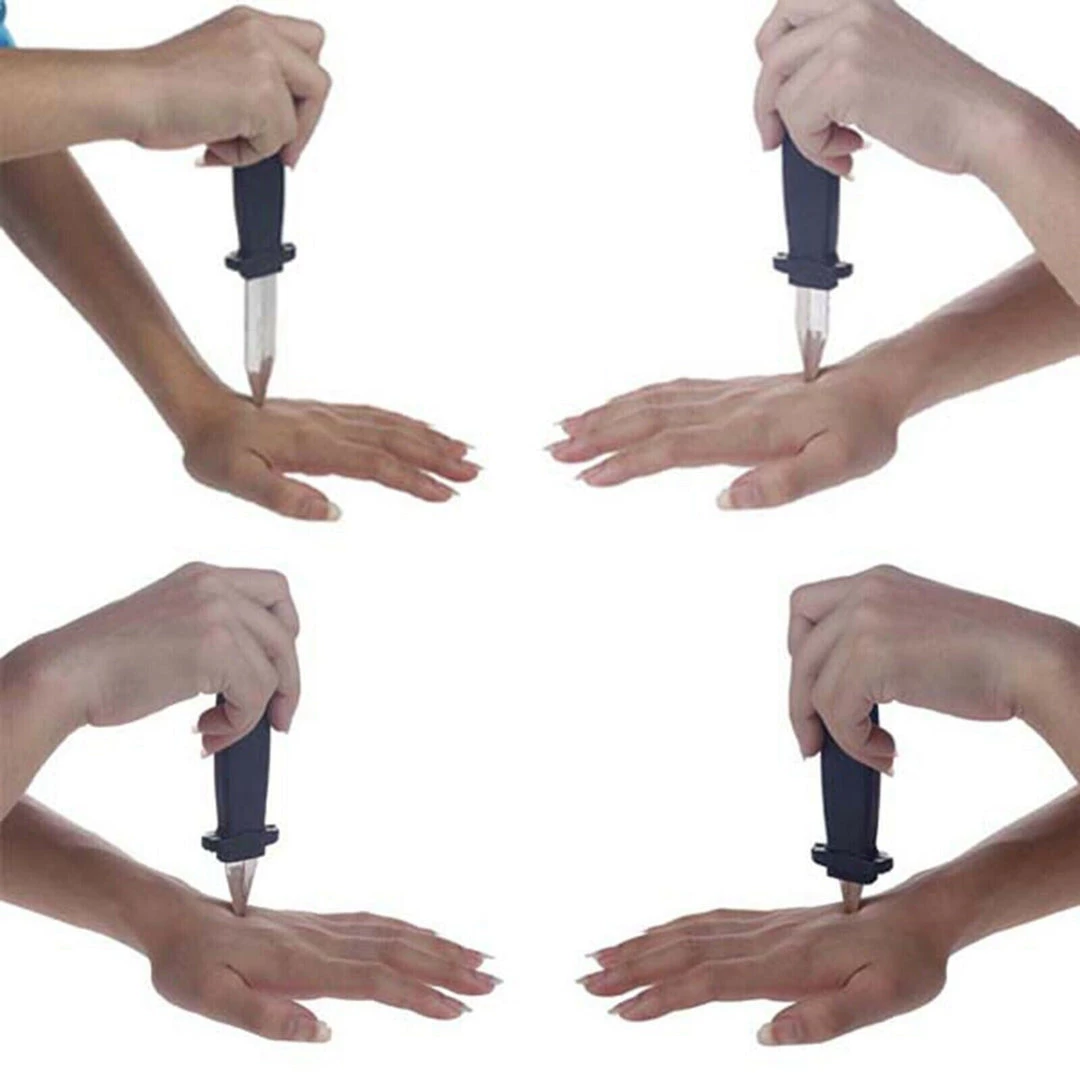 Sweidas Retractable Disappearing Knife Joke Fake Trick Halloween Prop Costume Accessories 4 Sweidas Retractable Disappearing Knife Joke Fake Trick Halloween Prop Costume Accessories