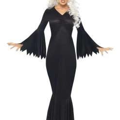 Smiffy's Elvira Morticia Midnight Vamp Ladies Halloween Costume Halloween Costumes