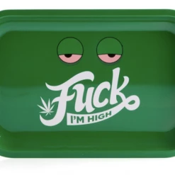 Unbranded Home & Garden F*CK IM HIGH Ganja Weed Marijuana Rolling Case Rolling Tray Tobacco Herb