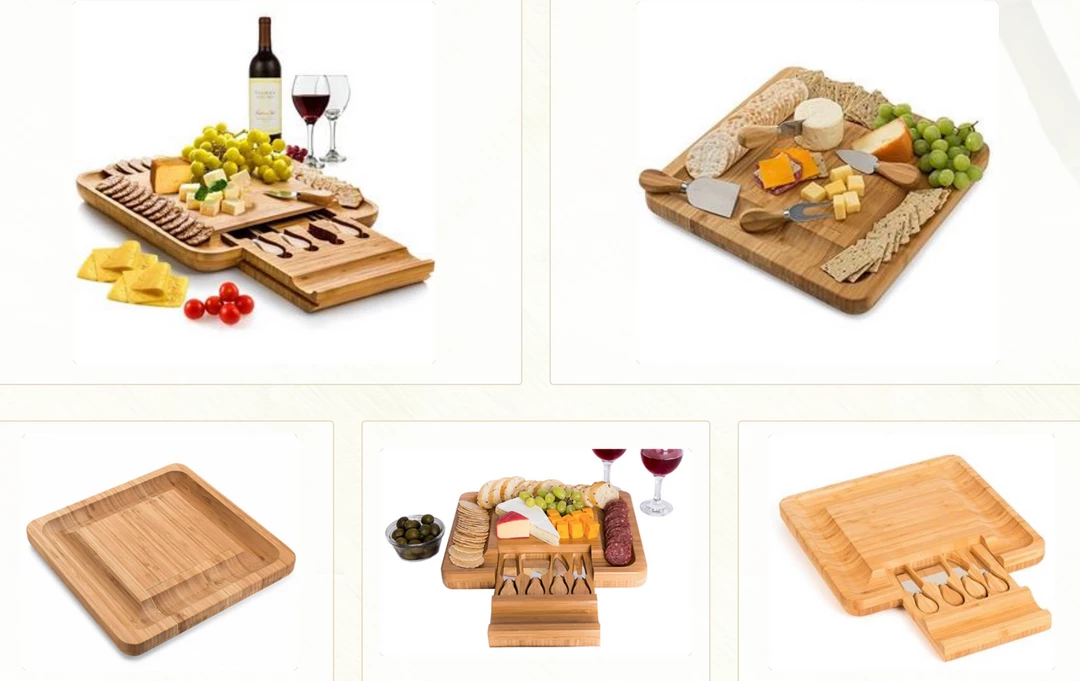 Unbranded Wooden Cheese Platter Board & Pate Cheese Knife Set 5Pce Set 3 Unbranded Wooden Cheese Platter Board & Pate Cheese Knife Set 5Pce Set