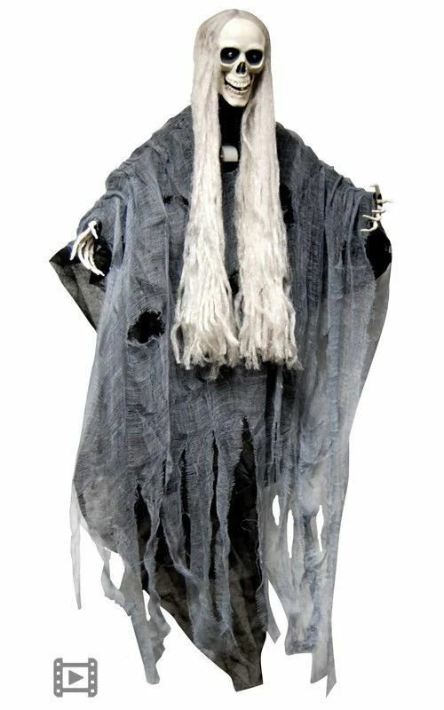 Fun World Animated Head Dropping Reaper Scary Laugh & Flashing Eyes Halloween Prop 1 Fun World Animated Head Dropping Reaper Scary Laugh & Flashing Eyes Halloween Prop