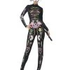 Smiffy's Day Of The Dead Sugar Skull Cat Ladies Halloween Costume