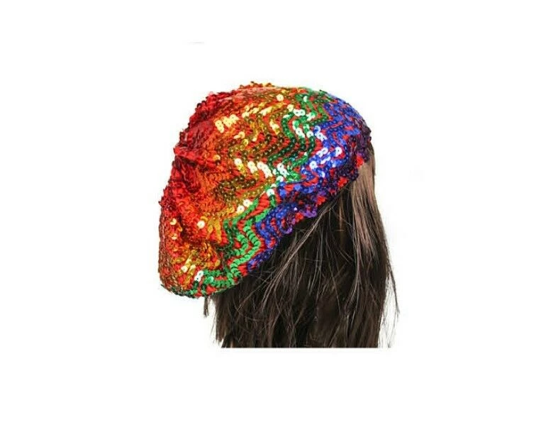 JD Costume Accessories 1 Ladies Girls French 70s Costume Party Dance Disco SEQUINED SEQUINS Hat BERET 11 JD Costume Accessories 1 Ladies Girls French 70s Costume Party Dance Disco SEQUINED SEQUINS Hat BERET