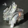 AliExpress Fashion Princess Cut 4.4 CT White Zircon Silver Engagement Wedding Party Fashion Jewelry