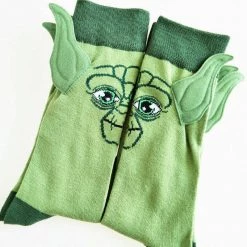 Unbranded Star Wars 3D Yoda Socks With Ears Cartoon Character Crazy Sock Day Costume Accessories