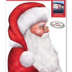 Balloon Agencies Santa Backseat Driver Santa Car Window Cling Christmas Cling Peel 'N Place