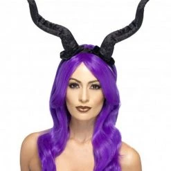 Smiffys Halloween Costumes Demonic Queen Demon Horns Costume Evil Witch Maleficent Halloween Costume