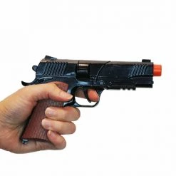 Sweidas Police Pistol Gun Silver Or Black Diecast Cap Costume Toy Gun Gangster Cowboy