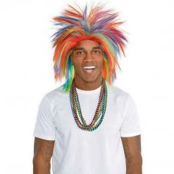 Balloon Agencies Fan Supporters Crazy Spikey Wig Ladies Mens Costume Accessory Many Colours 29 Balloon Agencies Fan Supporters Crazy Spikey Wig Ladies Mens Costume Accessory Many Colours